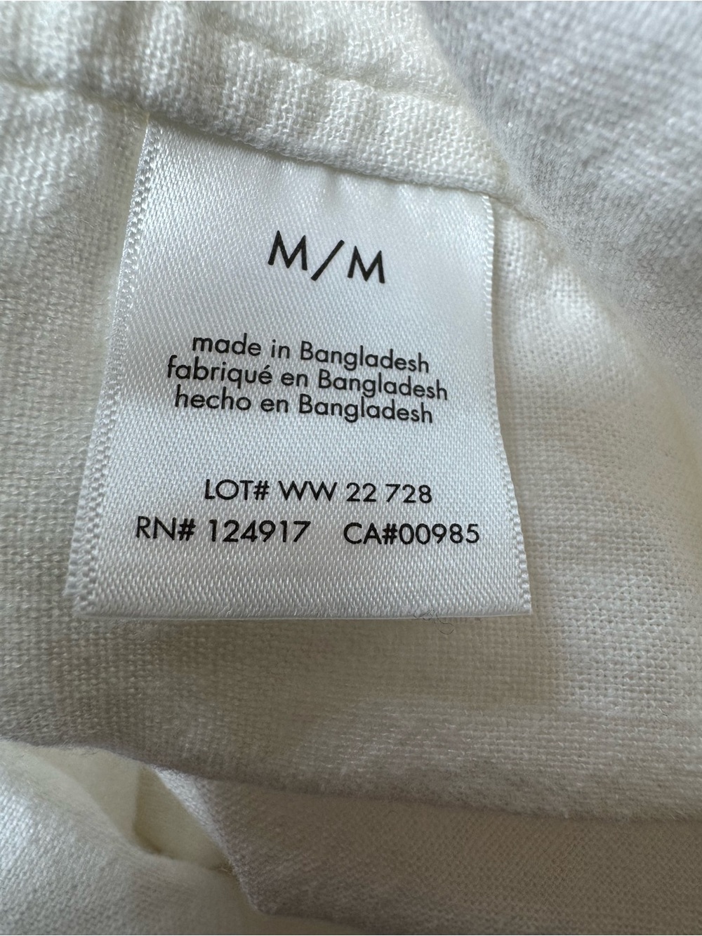 We Wore What Linen Blend Button Down Short Sleeve Blouse Top Women Medium White - Picture 10 of 12